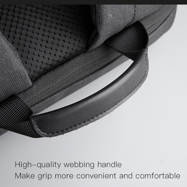 KINGSONS KS3215W Business Casual Men Shoulders Bag Water-Repellent Backpack(Dark Gray) - B10