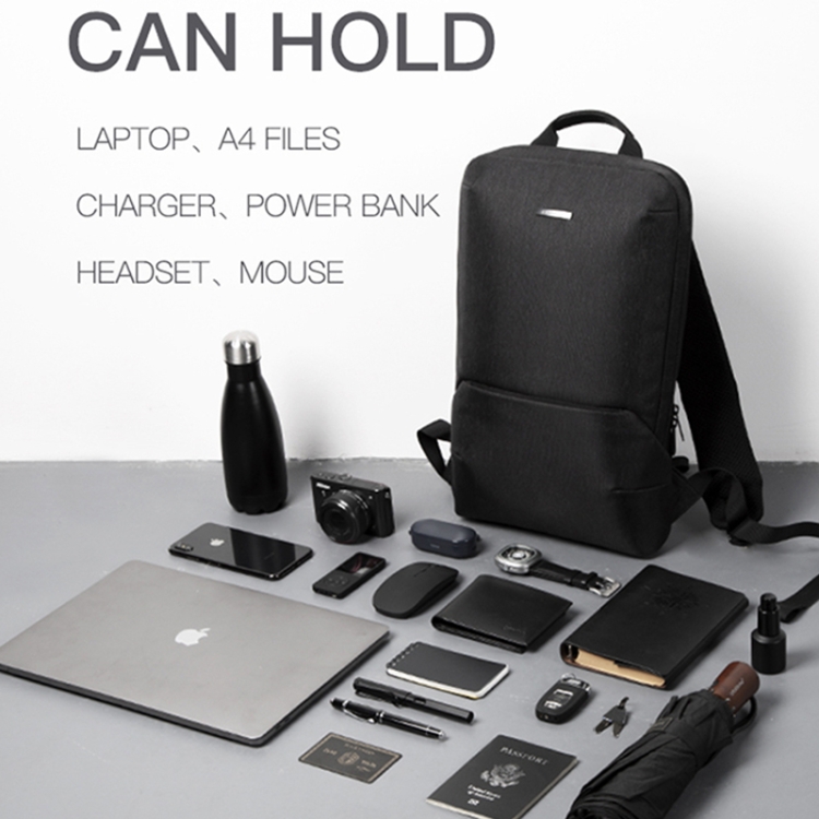 KINGSONS KS3215W Business Casual Men Shoulders Bag Water-Repellent Backpack(Dark Gray) - B12