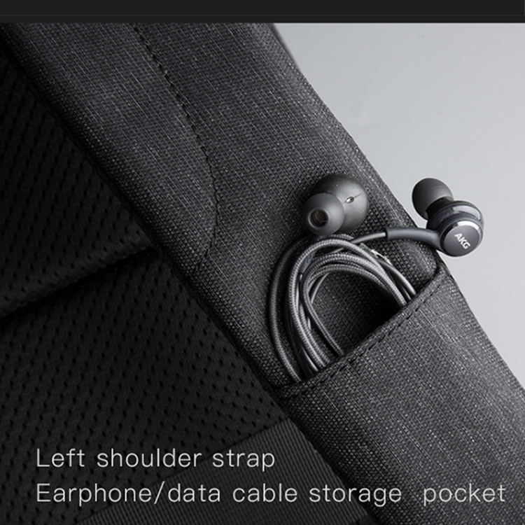 KINGSONS KS3215W Business Casual Men Shoulders Bag Water-Repellent Backpack(Dark Gray) - B8