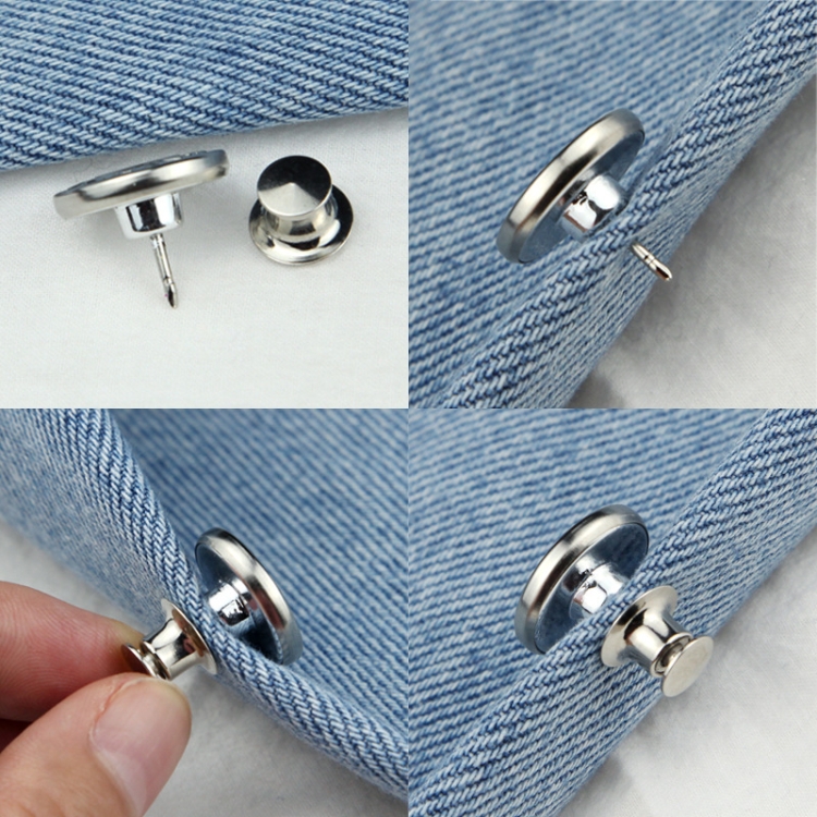 Botones desmontables ajustables para Jeans, botones de Metal sin clavos  para ropa, accesorios de costura Diy, 2 piezas