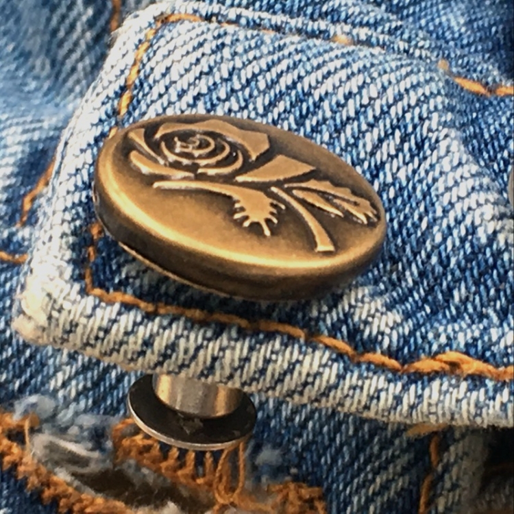 20 bottoni per jeans da 17 mm, bottoni regolabili e rimovibili senza  chiodi, colore: stile 19