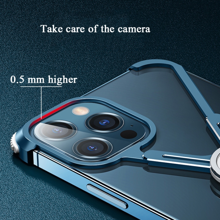 Oatsbasf Metal Magnetic Airbag Frame Shell Heat Dissipation Mobile Phone Ring Bracket For IPhone 12 / 12 Pro(Black) Oatsbasf Metal Magnetic Airbag Frame Shell Heat Dissipation Mobile Phone Ring Bracket For IPhone 12 / 12 Pro(Black)