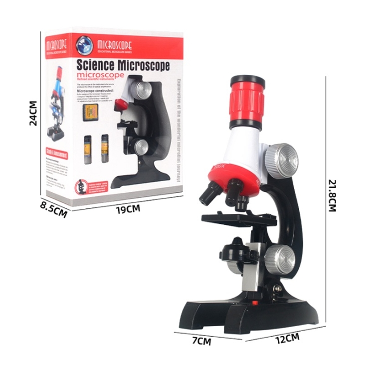 Kids Educational Microscope Magnifier Kit School Science Lab LED 100-1200X S1# 