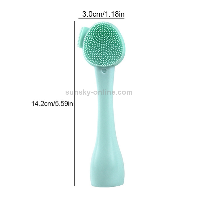 7 PCS Cepillo de limpieza de silicona de mano y máscara cepillo verde simple cabeza - 1