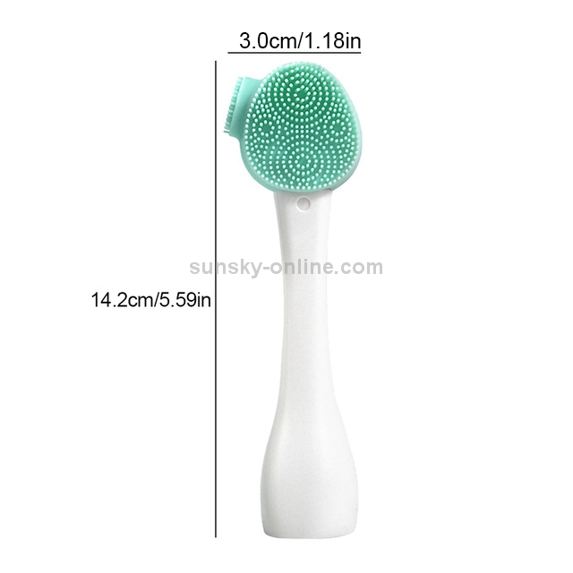 7 PCS Cepillo de limpieza de silicona de mano y máscara cepillo verde blanco - 1