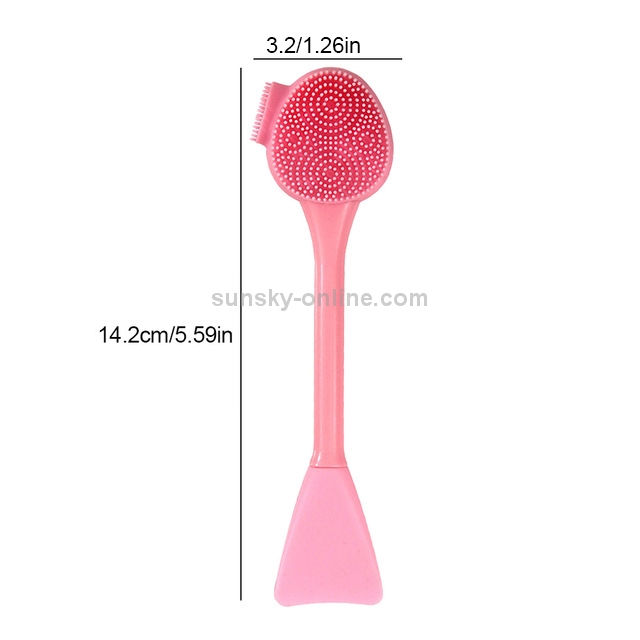7 PCS Cepillo de limpieza de silicona de mano y máscara Cepillo Pink Fish Pesc Fish Tail - 1