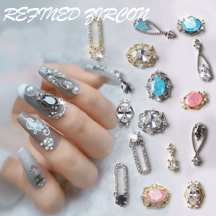 NICENEEDED Nagel-Charme Set – 30 Teile, 6 Stile, Gold-Legierung Für 3D-Nageldesign