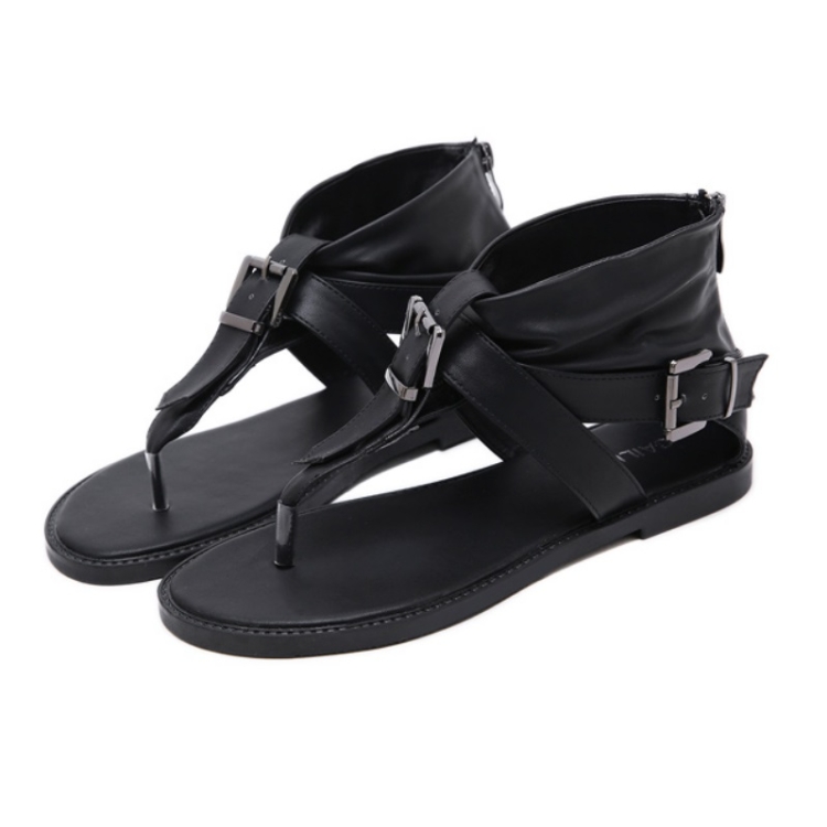 UOFOCO Summer Contrast Sandals Women Flat Bottom Belt India | Ubuy