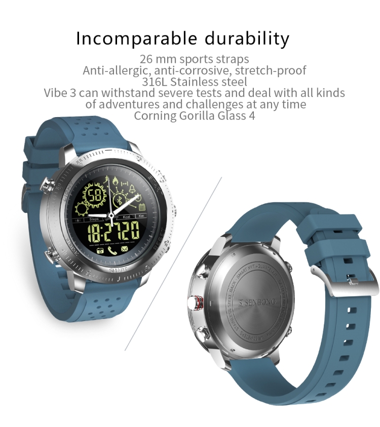 NX02 Sport Smartwatch IP67 Impermeable Soporte Rastreador Calorías Podómetro Smartwatch Cronómetro Llamada SMS Recordatorio (negro) - 11