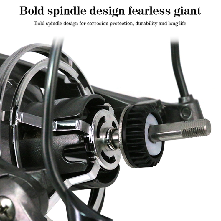 DEUKIO Spinning Reel Gear Ratio 4.7:1 Reels Carp Saltwater Reel Metal Spool  Spinning Wheel, Specification: SH12000