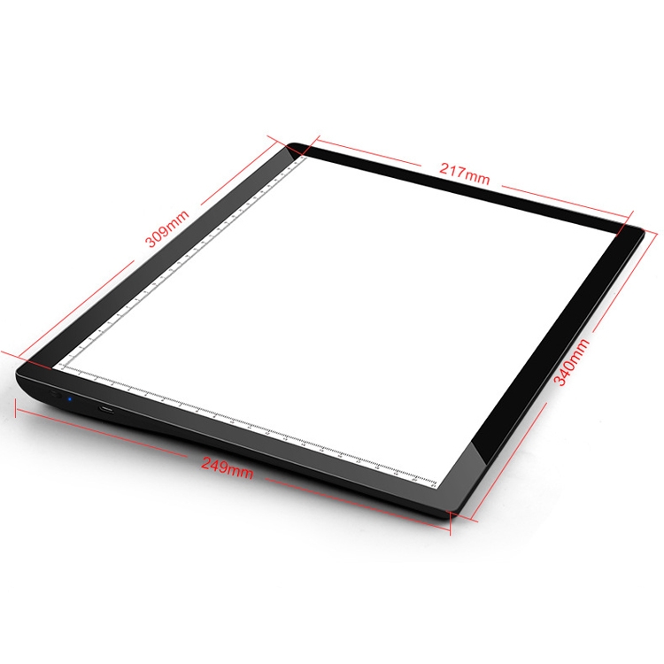 Tabla de copia de carga A4-D26 Tabla de luz suave de protección de ojos de bordo de la placa de copia del tablero de dibujo (rosa) - B2