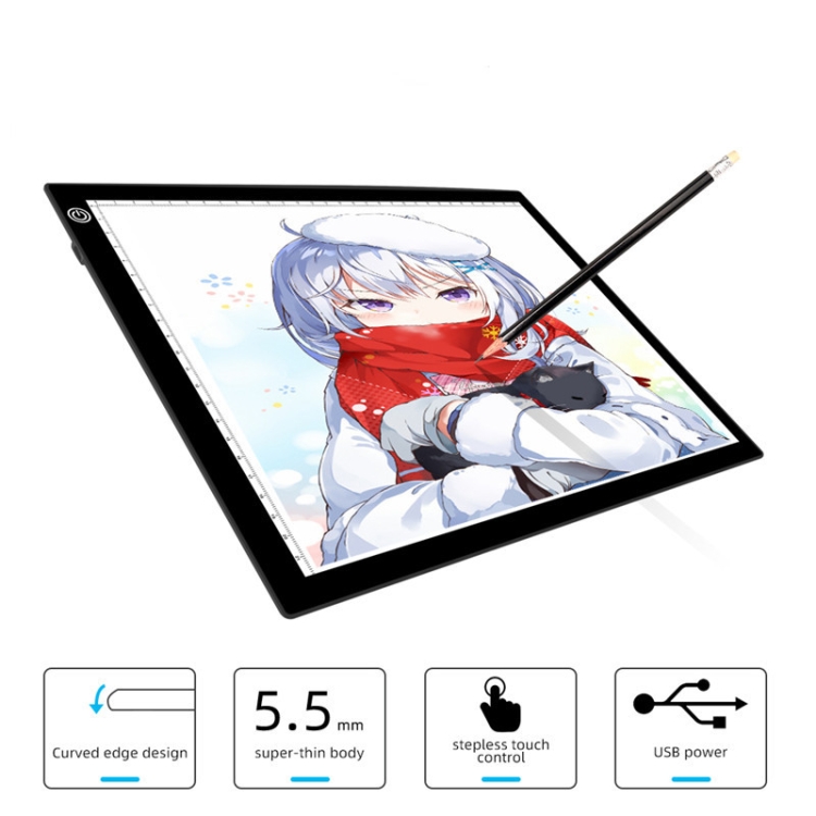 A4 LED Copy Board Stepless Dimming Tracing Light Box For Drawing Animation Sketching Usb Battery Poweredblue 66dfa050 71b0 4526 B8e0 2813d74f3bb5.20ace40ddcabd4b5baf0fd97b7e4f427 - View #6