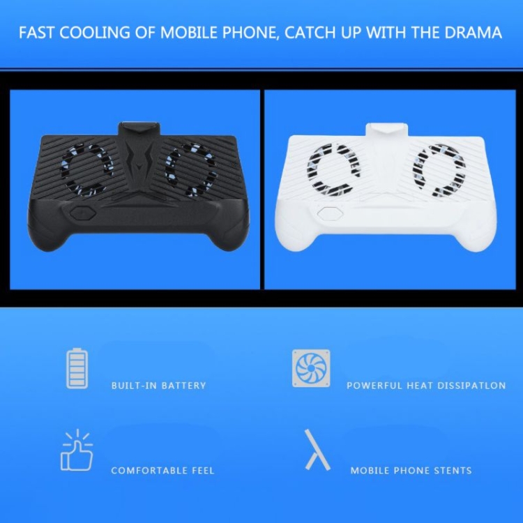 ZY-01 Cooling Gamepad Cooling Fan Eating Mobile Phone Radiator Game Handle( White) ZY-01 Cooling Gamepad Cooling Fan Eating Mobile Phone Radiator Game Handle( White)