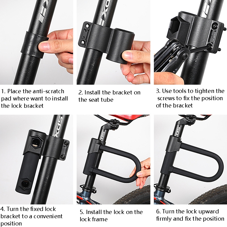 Verrou de vélo Occident Verrouillage de moto Verrouillage anti-vol de  pression anti-vol de pression