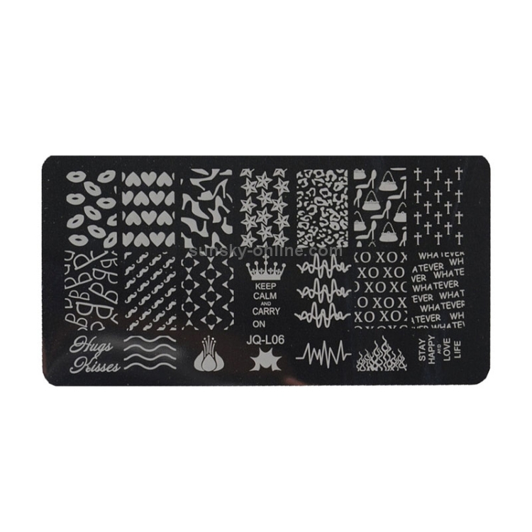 3 PCS Stainless Steel Nail Art Stamp Stamping Image Plate Nail Template  Manicure Stencil Tools JQ-L06