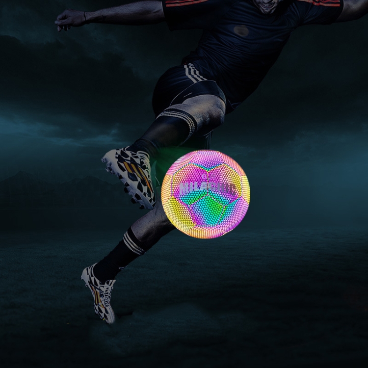 MILACHIC Ballon de Football Réfléchissant Fluorescent Lumineux en