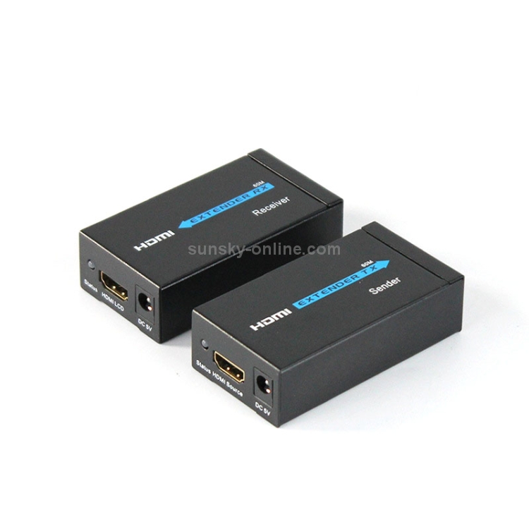 HDY-60 HDMI a RJ45 60M Extender Single Network Cable para para Amplificador de señal HDMI (enchufe de EE. UU.) - B1