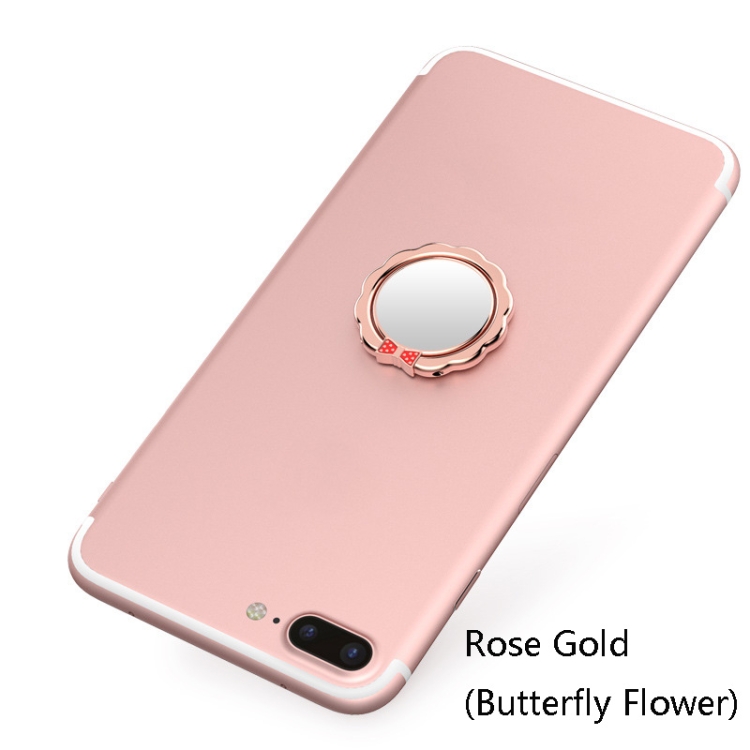 4 PCS Metal Mobile Phone Ring Buckle, Colour: Rose Gold (Butterfly Flower)