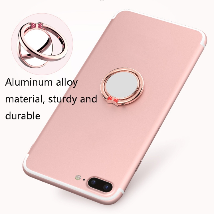 4 PCS Metal Mobile Phone Ring Buckle, Colour: Rose Gold (Butterfly Flower)