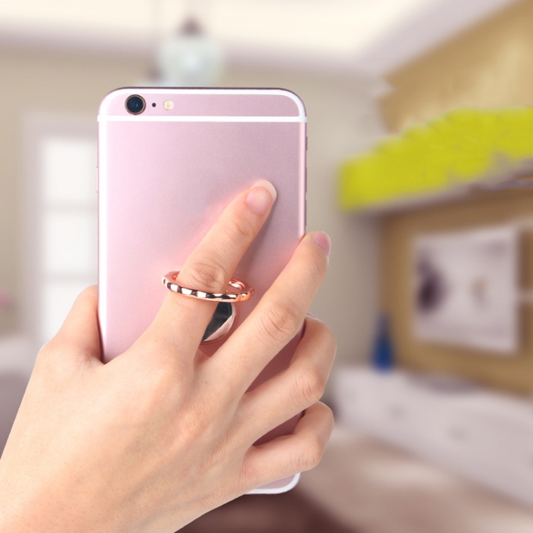 4 PCS Metal Mobile Phone Ring Buckle, Colour: Rose Gold (Butterfly Flower)