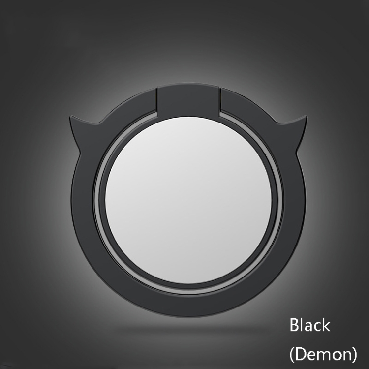 4 PCS Metal Mobile Phone Ring Buckle, Colour: Black (Demon) 4 PCS Metal Mobile Phone Ring Buckle, Colour: Black (Demon)