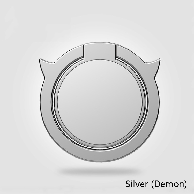 4 PCS Metal Mobile Phone Ring Buckle, Colour: Silver (Demon) 4 PCS Metal Mobile Phone Ring Buckle, Colour: Silver (Demon)