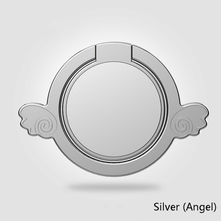 4 PCS Metal Mobile Phone Ring Buckle, Colour: Silver (Angel) 4 PCS Metal Mobile Phone Ring Buckle, Colour: Silver (Angel)