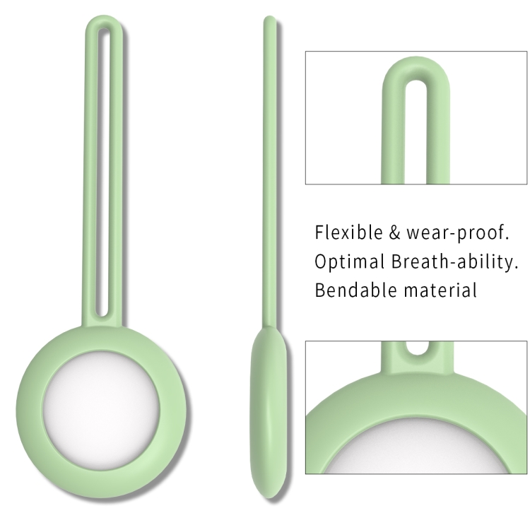 5 PCS Shockproof Anti-scratch Silicone Soft Case with Carabiner for AirTag(Fog Green) 5 PCS Shockproof Anti-scratch Silicone Soft Case with Carabiner for AirTag(Fog Green)
