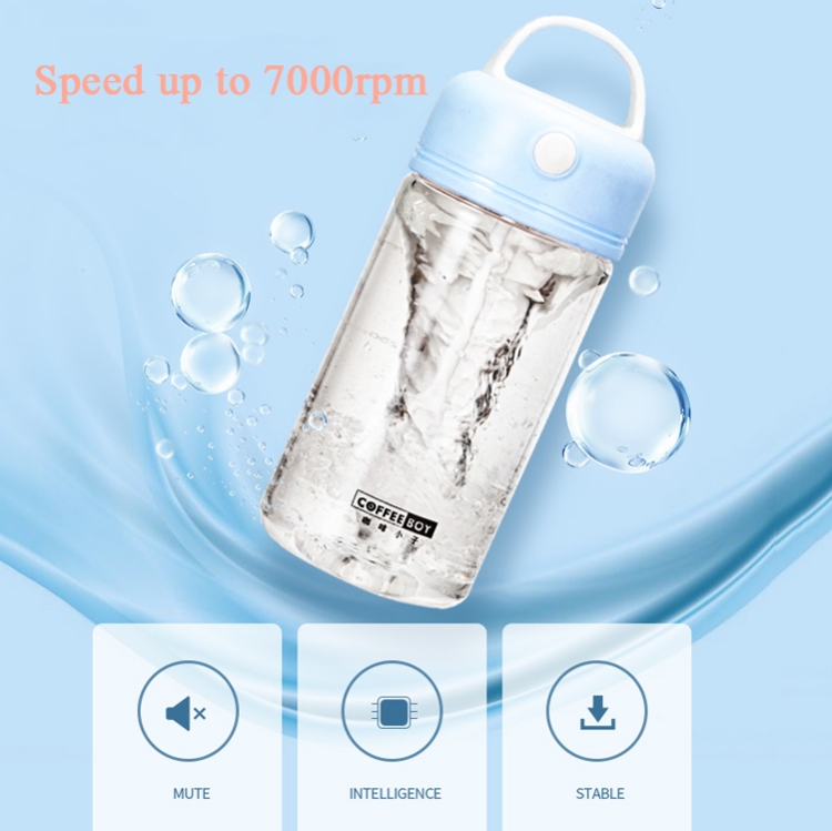 Coffee Boy Automatic Electric Stirring Cup Portable Shake Cup Sport Bottle, Capacity: 380ml(Sky Blue) - B3