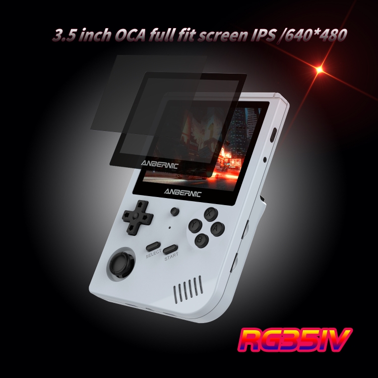 ANBERNIC RG351V 3.5 Inch Screen Linux OS Handheld Game Console (Black) 16GB+64GB