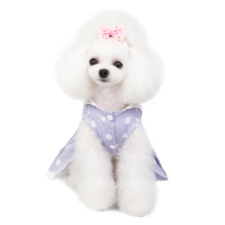 Ropa de mascotas vestido de gato para perros primavera y verano falda mascota, tamaño: xs (azul) - 1