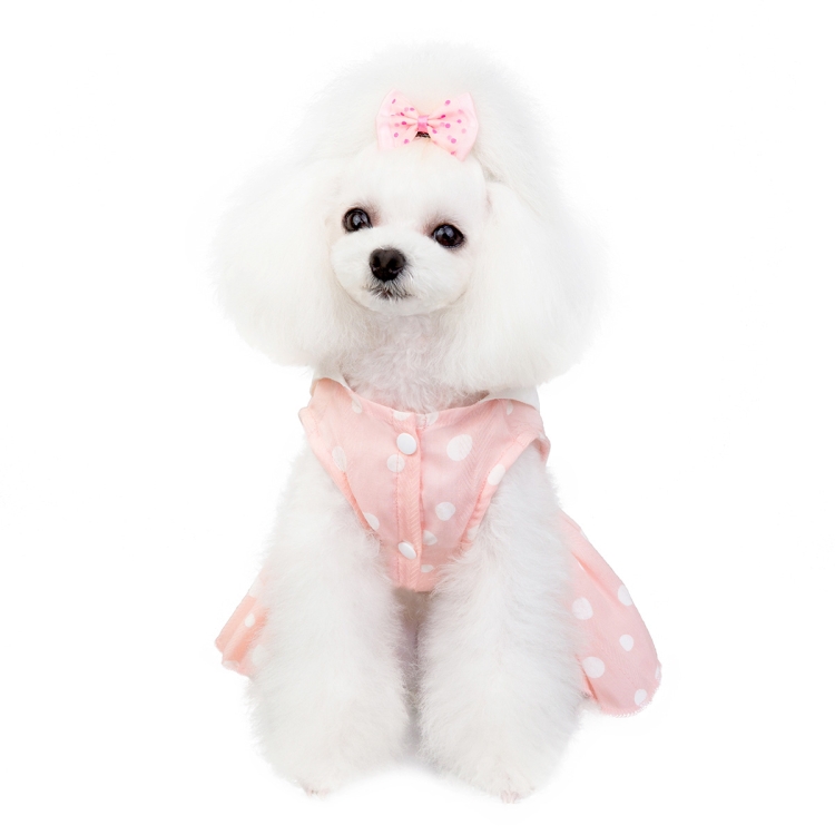 Ropa para mascotas vestido de gato para perros primavera y verano falda mascota, tamaño: l (rosa) - 1