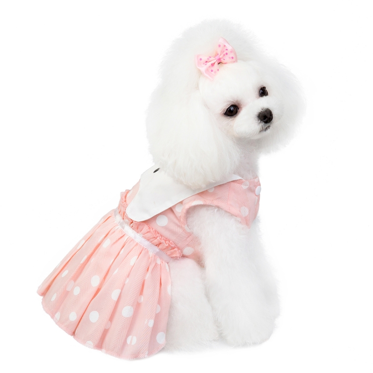 Ropa para mascotas vestido de gato para perros primavera y verano falda mascota, tamaño: l (rosa) - 2