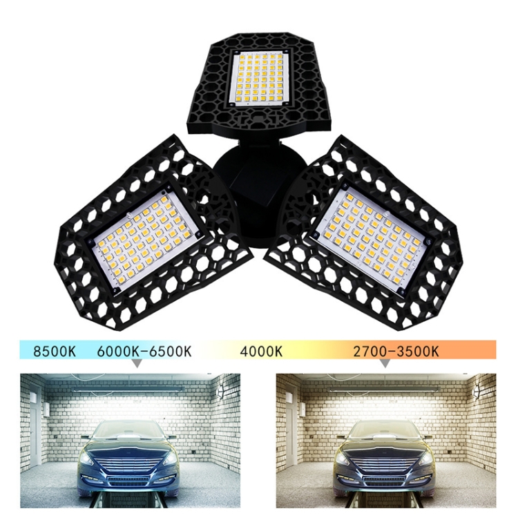 tri fold garage light