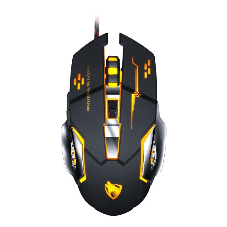 T-WOLF V6 Interfaz USB 6-BOTONES 3200 DPI Wired Mouse Gaming Macro ...