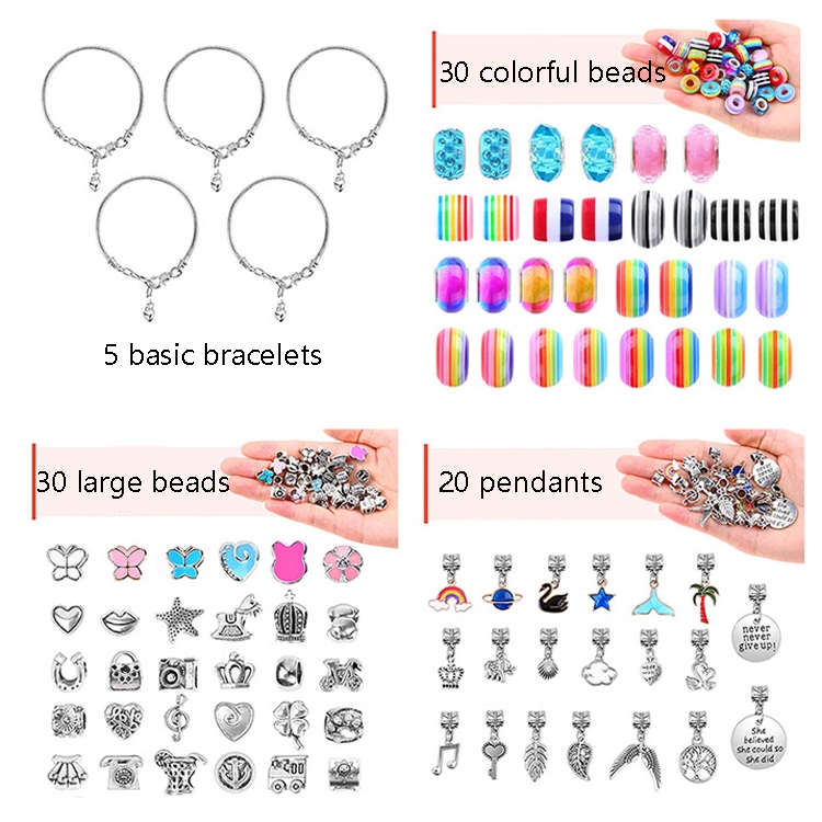 122PCS Set Charm Bracelet DIY Set Charm Bracelet Making Kit, for