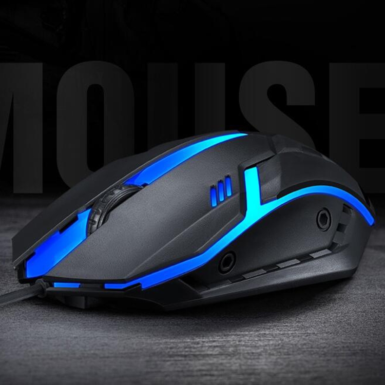 K-Snake Q18 9 Teclas 6400DPI Máquina brilhante Mouse com fio para jogos,  Comprimento do cabo