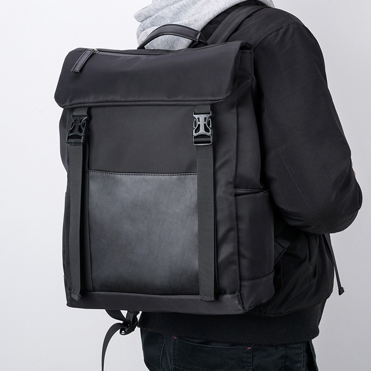 Weixier 5167 Casual Student Bag Bolsa de computadora Hombres Mochila Bolsa de viaje (Negro) - B6