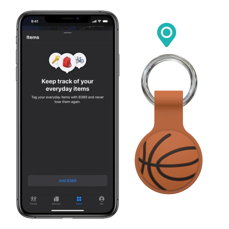 2 PCS Cartoon Basketball Anti-lost Silicone Protection Case Cover For AirTag(Brown) 2 PCS Cartoon Basketball Anti-lost Silicone Protection Case Cover For AirTag(Brown)