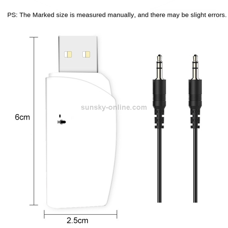 2 PCS BT101 USB Dual Output Bluetooth 5.0 Wireless Audio Receiver Adapter 2 PCS BT101 USB Dual Output Bluetooth 5.0 Wireless Audio Receiver Adapter