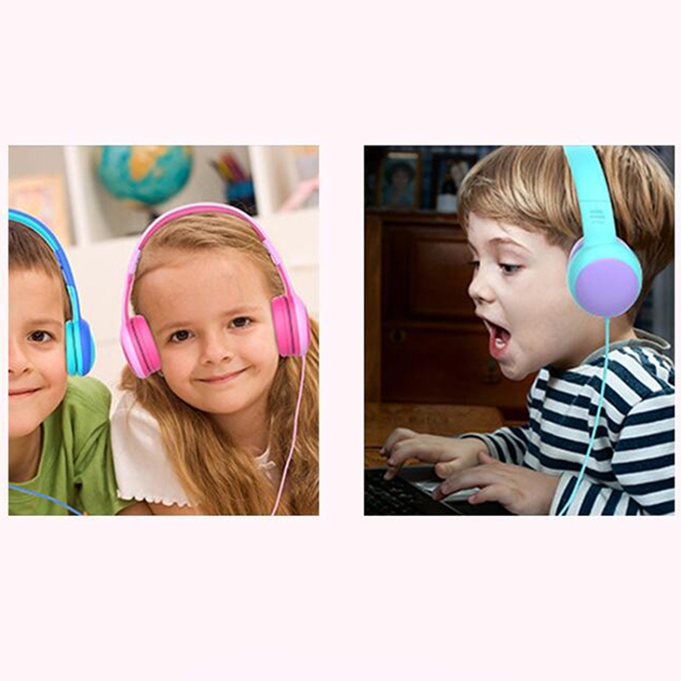 Gorsun GS-E61V Auriculares para niños con cable Estudiante Gato Oído Detagrado Plegable Auricion Auriculares (Azul) - B5