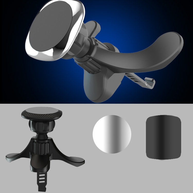 A-008 Magnet Car Mobile Phone Bracket Car Air Outlet Universal Mobile Phone Bracket, Colour: Black Metal Plating A-008 Magnet Car Mobile Phone Bracket Car Air Outlet Universal Mobile Phone Bracket, Colour: Black Metal Plating