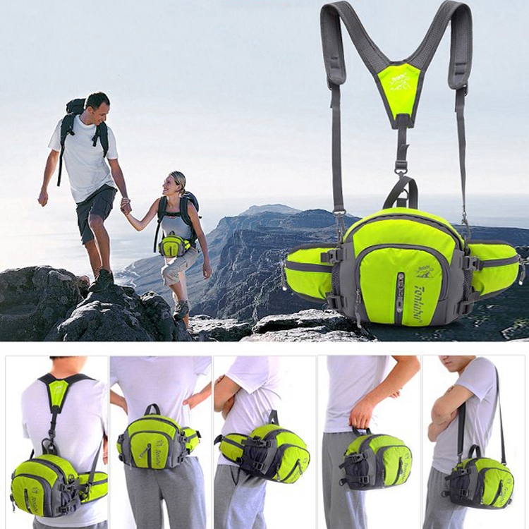 Tanluhu TLH322 Multi Function Outdoor Waist Bag Hiking Riding Kettle Bag Travel SLR Camera Bag Black
