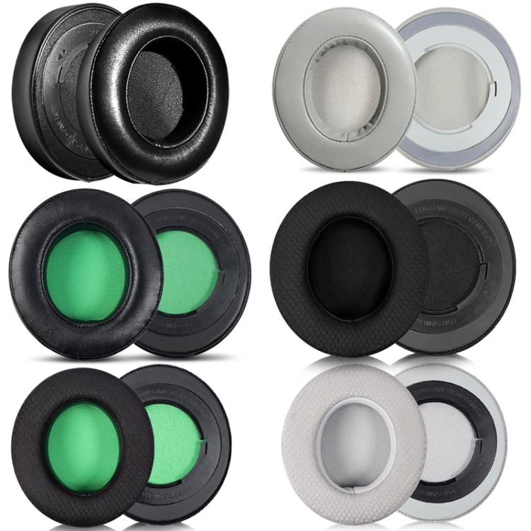 2 PCS Headset Sponge Case For Razer BlackShark V2/V2X/V2SE, Colour: Ellipse Lambskin(Black Paper Green Net) 2 PCS Headset Sponge Case For Razer BlackShark V2/V2X/V2SE, Colour: Ellipse Lambskin(Black Paper Green Net)