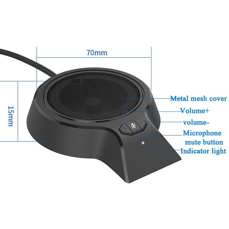 M100pro Altavoz incorporado de 360 ​​grados Video Video Llamada Llamada USB Omnidireccional Micrófono Conferencia Micrófono Micrófono Webcast Micrófono - 2