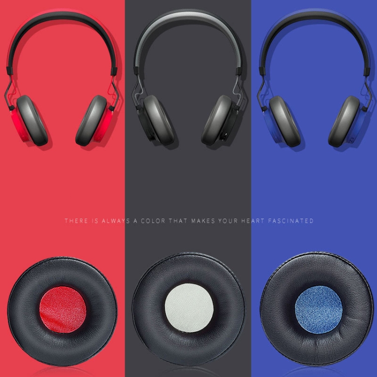 2 PCS Headphone Sponge Cover Headphone Leather Cover For Jabra Revo Wireless, Colour: Black Gray Net 2 PCS Headphone Sponge Cover Headphone Leather Cover For Jabra Revo Wireless, Colour: Black Gray Net