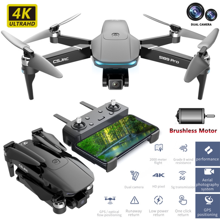 CSJRC S189 GPS Intelligent Positioning HD Aerial Photography UAV ...