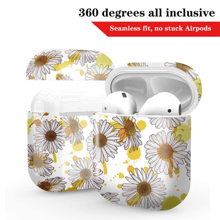 2 PCS 003 Small Daisy PC Hard Shell Water Stickers Protective Cover For AirPods 1/2(1) 2 PCS 003 Small Daisy PC Hard Shell Water Stickers Protective Cover For AirPods 1/2(1)