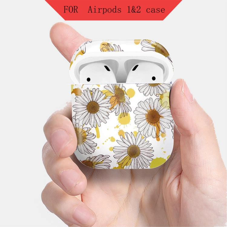 2 PCS 003 Small Daisy PC Hard Shell Water Stickers Protective Cover For AirPods 1/2(1) 2 PCS 003 Small Daisy PC Hard Shell Water Stickers Protective Cover For AirPods 1/2(1)