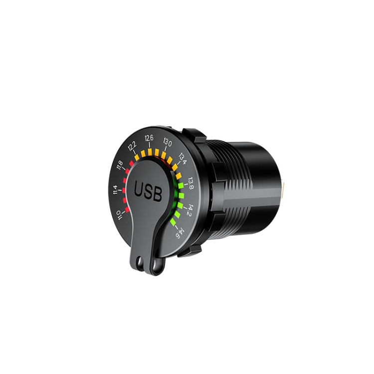 Car Motorcycle Ship Modified With Colorful Screen Display USB Dual QC3.0 Fast Charge Car Charger, Model: P20-C With 60cm Line Car Motorcycle Ship Modified With Colorful Screen Display USB Dual QC3.0 Fast Charge Car Charger, Model: P20-C With 60cm Line